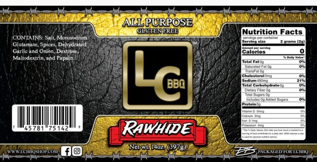 LC BBQ Rawhide - Competition All Purpose Rub -14oz