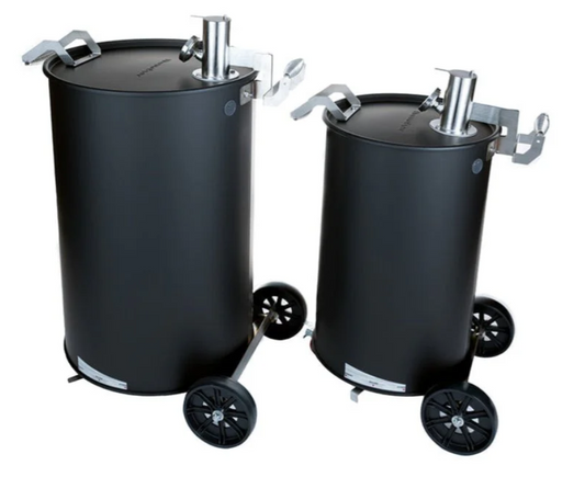 Hunsaker Flat Black Drum Smoker 30 gallon