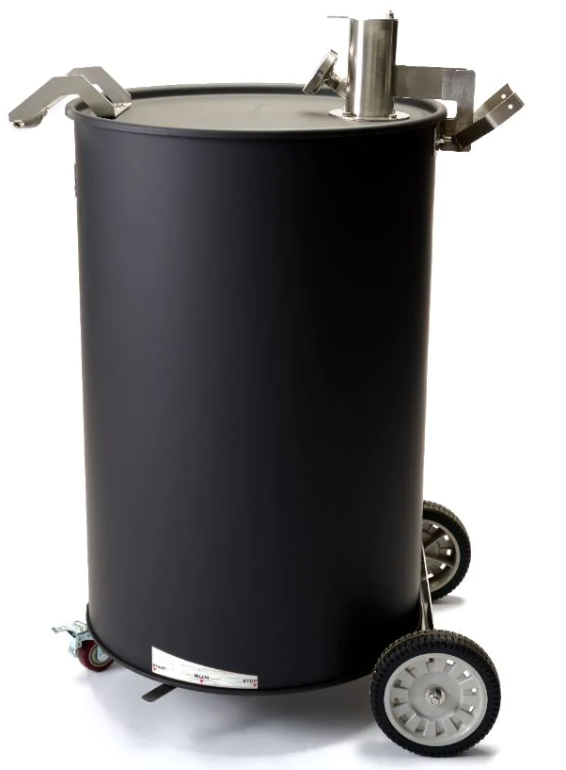 Hunsaker Flat Black Drum Smoker